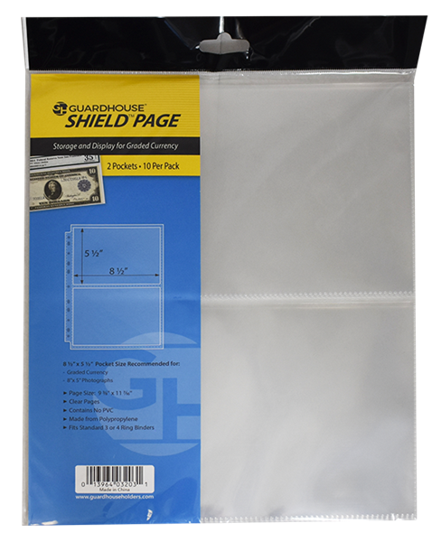 Guardhouse Shield 2 Pocket Archival (10 pack) Polypropylene Pages